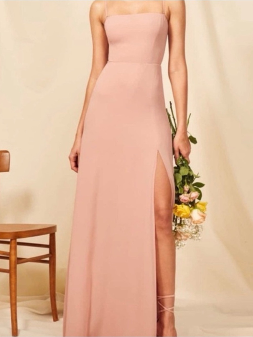 Reformation Ingrid Dress in Blush